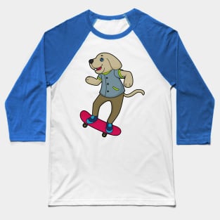 Dog Skater Skateboard Baseball T-Shirt